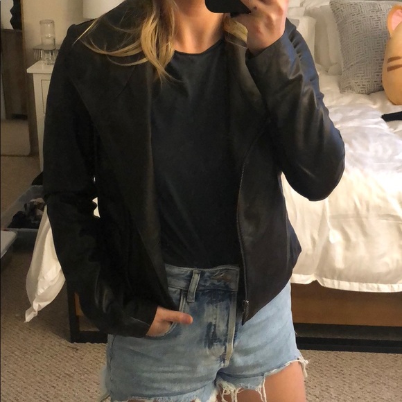 Aqua Black real Leather Jacket XS - Picture 7 of 16